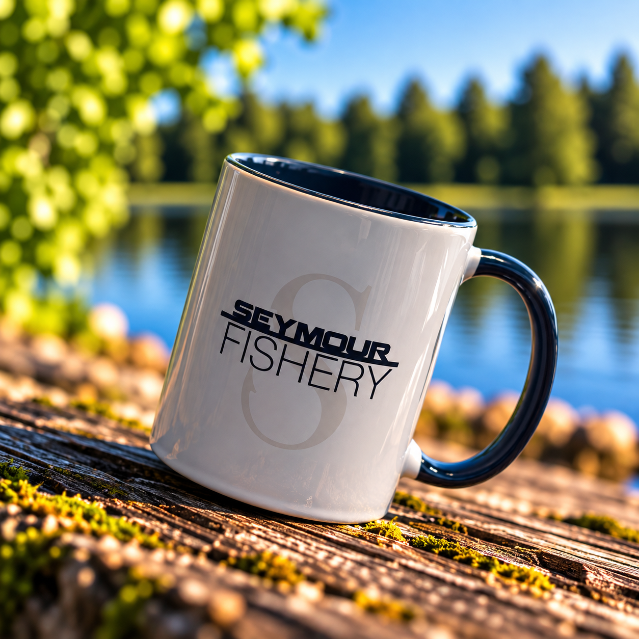 Seymour Fishery Mug | Black and White