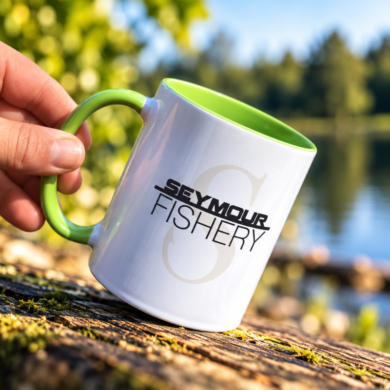 Seymour Fishery Mug | Green and White